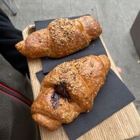 Vegan croissants (apricot filled and chocolate filled  at Shake Cafe - Santa Maria Novella in Florence