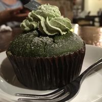 Matcha cupcake  at Veganday Cafe in Taichung