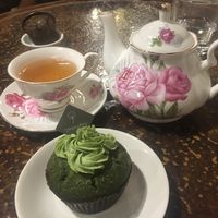 Matcha green tea cake at Veganday Cafe in Taichung