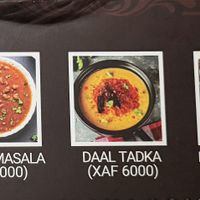 Menu  at SANGO in Bangui