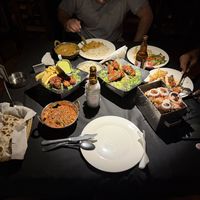 Mixed food, stuff from my colleagues was non vegan😒 at SANGO in Bangui