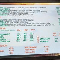 Menu at Särö Pizzeria & Gatukök in Kungsbacka