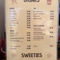 Menu  at Layers Coffee Shop in Agadir
