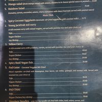 Vegan menu as of Aug 2026. at Boualouang Laos & Thai Cuisine in Edmonton