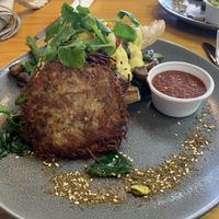 Benny with roesti and chilli jam. Amazing at Nurcha Maroochydore in Buderim