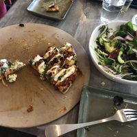 Should have taken a pic before we started but too delicious. This was the bbq pizza! Had a bbq sauce and a mayonnaise sauce that blended together really well.  at Nurcha Maroochydore in Buderim