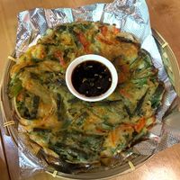 Pa jeon (scallion pancake) at Kimchee & Rice in Portland
