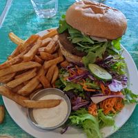 Burger Rock La Poire at Antidote Bouffe Vegane in Montreal