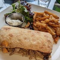 Sandwich steak philly at Antidote Bouffe Vegane in Montreal