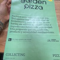 Menu  at Garden Pizza Consell de Cent in Barcelona