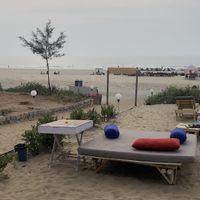 View from the table  at Love Temple in Arambol