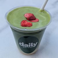 Ceremonial grade Matcha Latte at Daily Matcha Leopoldstr. in Munich