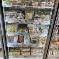 Vegan salmon, tuna, hot dogs, ham. Beware not all is vegan, some is vegetarian  at The Nature Shop KaRuNa in Nagoya