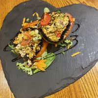 Roasty herby mushroom   at Karmana 100% Plant Based in Northampton