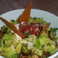 raw taco salad at The Springs in Los Angeles