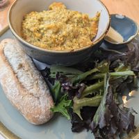 Vegan vegetable korma at Mudlarks Garden Cafe in Hertford
