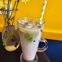 Iced Blueberry Matcha Latte at Feed Your Head  in Ventnor