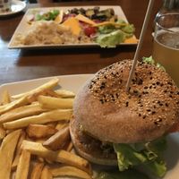 We had a vegan cheese burger and frescuras - really fresh and good!  at Fargo in Sevilla