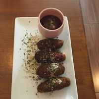 Vegan croquettes  at Fargo in Sevilla
