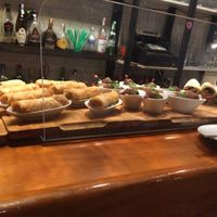 Mostrador con pintxos at Tirauki in Bilbao