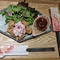 Karaage at Udon Kojiya in Tokyo