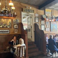 Inside the pub - ft some of the fun Britain inspired decorations/design choices   at Bulls Head Public House in Lititz