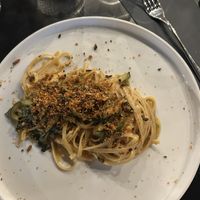 Linguine con zucchine e pan grattato   at Rosmarina in Castellammare Del Golfo