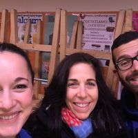 Owners at Jaa Nu’ pictured on either side of me were unaware of the Happy Cow app that guided me to them. Lovely people and great Vegan good!   at Jaa Nu' - La Nuova Vita in Genoa