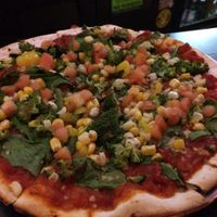 No cheese. lots of veggies.  at Fong's Pizza in Des Moines