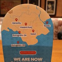 Our first experience was at Aerocity...a large establishment. Second time was a much smaller branch upstairs at the shopping mall in Vasant Kunj. Food was consistently good. at Burma Burma Restaurant & Tea Room  in Delhi