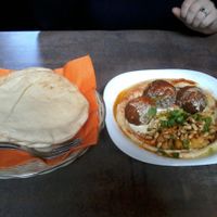 Classic Hummus Bowl with Falafel and Pitta Bread at Humpit in Leeds