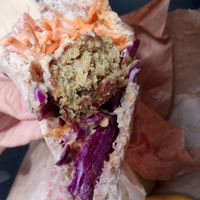 The dry falafel that I couldn't finish at Humpit in Leeds