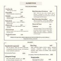 Menú   at Cosecha Hogar Vegano  in Orizaba