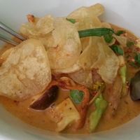 vegan khao soi at Pun Pun Organic Vegetarian Restaurant in Chiang Mai