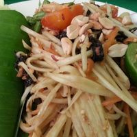 som tom at Pun Pun Organic Vegetarian Restaurant in Chiang Mai