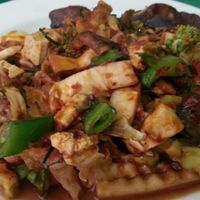 pad prik king at Pun Pun Organic Vegetarian Restaurant in Chiang Mai