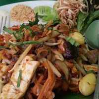 pad thai at Pun Pun Organic Vegetarian Restaurant in Chiang Mai