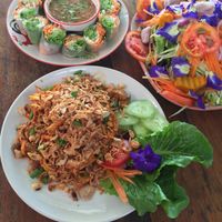 epic banana flower salad, great flavor at Pun Pun Market in Chiang Mai