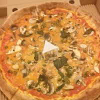 Vegan Margherita Funghi Pizza with Green Chilli at Pizza Di Rocco in Abu Dhabi