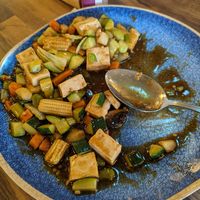 Seven vegetables with tofu at Yin Yang Chinese Restaurant in Santa Fe