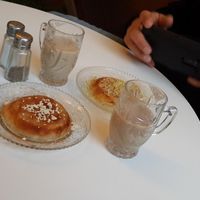 amazing knafeh and chai massalah at Knaffe Noga in Tel Aviv