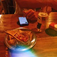 Salsa Nachos perfect starter for one person  at Vagabundo Mexican Bar in Ishigaki