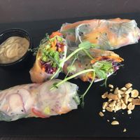 Sprint Rolls with Peanut Sauce  at Cafe Ukrop III in St Petersburg