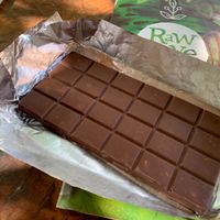 Chocolate bar - crazy expensive at $6.50 USD but delicious   at Raw Love - Ahau Tulum Beach in Tulum