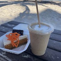 Raw brownie, raw love zanahoria and the Maca-vanilla smoothie   at Raw Love - Ahau Tulum Beach in Tulum