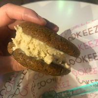 Vegan cookie and lotus biscuit sandwich! at Cookeez - Dizengoff in Tel Aviv