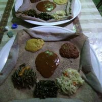 Two injeras are enough for two ppl at Lalibela Ethiopian in Kigali