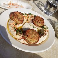 Falafel with hummus at Hummus Bar in Lund
