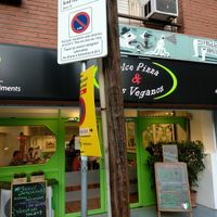Restaurant Front at Dolce Pizza y Los Veganos - Hipolit Lazaro in Barcelona