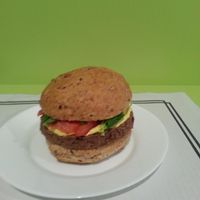 Vegan hamburger with lentils.

Verry delicious. at Dolce Pizza y Los Veganos - Hipolit Lazaro in Barcelona